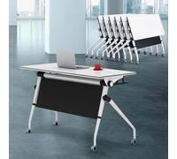 Folding Conference Table with Flip-Top Design | Mobile Training Table with Wheels for Office, Classroom, Seminar Use
