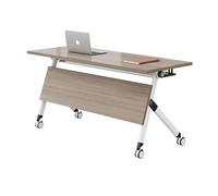 Folding Conference Table with Privacy Partition and Silent Wheels for Modern Meeting Rooms and Educational Institutions