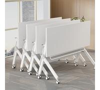 Folding Conference Table with Silent Wheels - Mobile and Foldable Design for Office Meeting Rooms