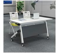 Folding Conference Table with Wheels - Adjustable Flip Top Meeting Room Table Perfect for Offices, 120x50x75cm, Set of 6, Ideal for Collaboration and Events