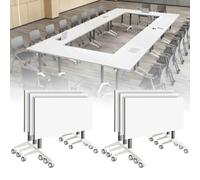 Folding Conference Table with Wheels, Mobile Flip-Top Training Table, Modular Space-Saving Meeting Table, with 2.5CM Thickened Desktop, for Office Classroom & Meeting Room