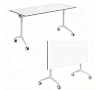 Folding Conference Table with Wheels, Mobile Flip-Top Training Table, Modular Space-Saving Meeting Table, with 2.5CM Thickened Desktop, for Office Classroom & Meeting Room