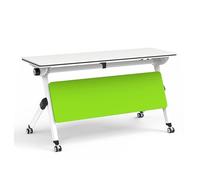 Folding Conference Tables with Wheels - Space-Saving Flip-Top Design for Classrooms & Meeting Rooms - Set of 8 Portable Conference Room Tables