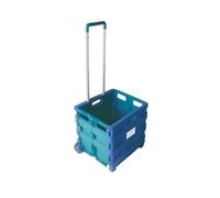Folding Container Trolley Blue/Green - 356684