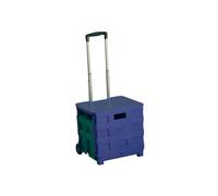 Folding Container Trolley with Lid Blue /Green 379531
