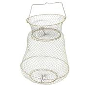 Folding Crab Case Iron Wire Mesh Fishing Basket for Outdoor Use | Spring Design, Folding and Shrinking Build, Large Capacity, Easy to Carry and Access, Beautiful Appearance