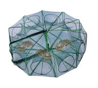 Folding Crab Trap Cage - Portable Fishing Net, Marine Life Protect Fish Catcher | Bait Catch Equipment System, Escape-Proof Shrimp Basket Device with Reinforced Mesh for Beach Pond Camping River Dock