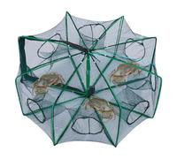 Folding Crab Trap Cage - Portable Fishing Net, Marine Life Protect Fish Catcher | Bait Catch Equipment System, Escape-Proof Shrimp Basket Device with Reinforced Mesh for Beach Pond Camping River Dock