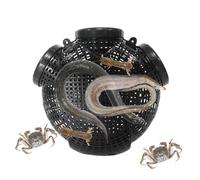 Folding Crab Trap - Fish Catch Cage, Portable Lobster Pot | Lightweight Mesh Netting Structure, Durablle Trap Design With Dense Entry Vents For Shrimp Crayfish Herring And Small Aquatic Animal Capture