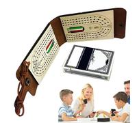Folding Cribbage Board, Travel Cribbage Board Game Set, Lightweight Faux Leather Case No Cards Cribbage Board, Premium Cribbage, Amazing Board Games