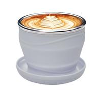 Folding Cup - 180ml Camping Mug with Lid and Lanyard,Reusable Mug for Cold Drink Juice Coffee Brewing Kitchen Home Hiking Car Beach