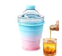 Folding Cup Maker, Silicone Ice Ball, Foldable Drink Gear with Smart Style, Utility Aid for Daily Use, Cup Mate, Travel Aid for Coffee Beverages Juice Beer Whiskey Hiking Camping 5.91*5.91*3.54 inch