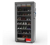 Folding Cupboard 170x58x28 cm Fabric Wardrobe Canvas Camping Shoe Cupboard