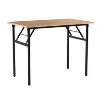 Folding Cuter Desk with Metal e - Versatile Office Table for Home Writing Dining and Conference Use - Artificial Board Design