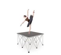 Folding Dance Platform 4 X 4 Ft, Portable Modular Stage Platform Easy to Assemble & Transport, Knock-down Connectable Dj Stage with Interlocking Design(H 80cm/31.5in)