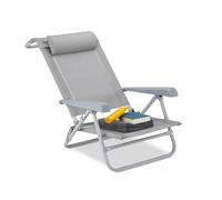 Folding deck chair Adjustable Garden Lounger 8 Positions Lightweight 120 kg