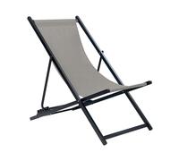 Folding Deck Chair LOCRI II Metal Grey