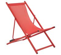 Folding Deck Chair LOCRI II Metal Red