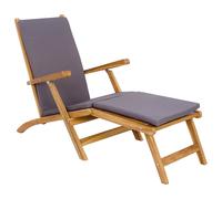 Folding Deck Chair with Cushion with Cushion Solid Teak Wood Reclining vidaXL