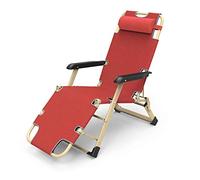 Folding Deckchairs Zero Gravity Foldable Zero-Gravity Lounge Chair Recliner Cotton Pad Adjustable Reclining Garden Outdoor Terrace Sun Lounger Can Hold Up To 150Kg- + Thick Co