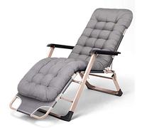 Folding Deckchairs Zero Gravity Foldable Zero-Gravity Lounge Chair Recliner Cotton Pad Adjustable Reclining Garden Outdoor Terrace Sun Lounger Can Hold Up To 150Kg- + Thick Co