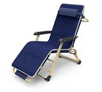 Folding Deckchairs Zero Gravity Foldable Zero-Gravity Lounge Chair Recliner Cotton Pad Adjustable Reclining Garden Outdoor Terrace Sun Lounger Can Hold Up To 150Kg- + Thick Co