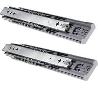 Folding Der Runners 2 Pcs 26" Ball Bearing Slides Rails Soft Close Mechanism Full 3 Sect Der Slides Smooth & Quiet for Kitchen & Fur