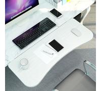 Folding Desk Converter Adjustable 90° Sit-Stand Desktop Riser Space-Saving Ergonomic Workstation Waterproof Design Elbow & Arm Support for Home Office