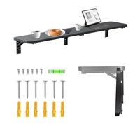 Folding Desk Folding Table Floating Table 100x20cm max 50 kg Black