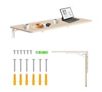 Folding Desk Folding Table Floating Table 100x40cm max 50 kg Brown