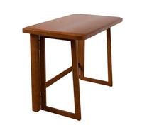 Folding Desk For Small Spaces, Mid Century Modern Computer Desk, Solid Wood Writing Desk Space-Saving, Foldable Design, Sturdy Walnut Finish, Home Office & Makeup Vanity(Size:100x55x75cm,Color:A)