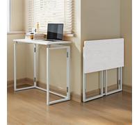 Folding Desk, Space Saving Computer Table for Small Spaces, Portable Writing Desk for Home Office, Study, and Reading, Compact & Functional Design