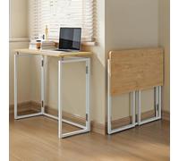 Folding Desk, Space Saving Computer Table for Small Spaces, Portable Writing Desk for Home Office, Study, and Reading, Compact & Functional Design