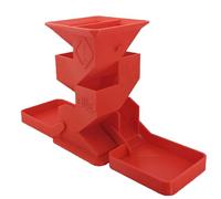 Folding Dice Tower with Double Trays, Portable 3D-Printing Foldable DND Dice Rolling Tower for Dragons and Dungeons D&D Tabletop RPG Games Red