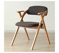 Folding Dining Chair with Padded Seat, Wooden Design, Stackable with Removable Cushion Cover, Perfect for Kitchen, Home, Office, and Events