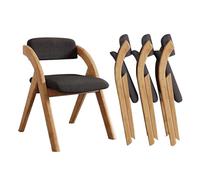 Folding Dining Chairs Set of 4, Wood Construction, Padded Cushions, Removable Covers, Ideal for Kitchen, Office, Wedding, Party, Picnic