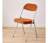 Folding Dining Chairs Set Padded Fabric Chairs with Metal Frame Non-Slip Feet Foldable Office Seating for Home Guest Room Conference Space (Brown)