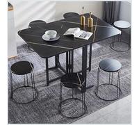 Folding Dining Table 60 x 100 cm Expandable & Versatile 3-Shape Design for Kitchen Dining Room & Home Space-Saving Furniture Solution