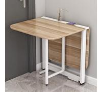 Folding Dining Table, Extendable Wooden Kitchen Table, Space Saving Drop Leaf Design for Living Room and Kitchen, Multifunctional and Versatile