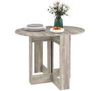 Homcom Folding Dining Table Foldable Drop Leaf Dinner Table For Kitchen In Grey Grey