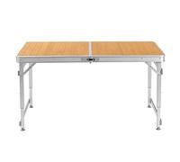 Folding Dining Table, Portable Rectangular Desk for Computer, Workstations, Camping, Picnic, Office, Party with Collapsible Legs