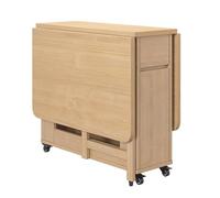 Folding Dining Table Set, Extendable Drop Leaf Table with 4 Upholstered Chairs, Solid Wood Space Saver for Dining Halls, Balconies, and Narrow Spaces