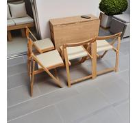 Folding Dining Table Set For 4, Wood Kitchen With 4 Wheels And Drawer Storage, Inside Of Dinner Table Can Store Fold Chairs, Assembly For Compact Apartment