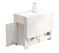 Folding Dining Table Set with Storage Drawer & Wheels Space-Saving Chairs for Kitchen Dining Room Restaurant - Versatile & Portable Furniture Solution