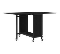 Folding Dining Table with Castors Engineered Wood Modern Rectangular vidaXL