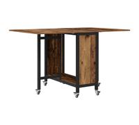 Folding Dining Table with Castors Engineered Wood Modern Rectangular vidaXL