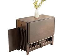 Folding Dining Table with Drawer, Mobile Butterfly Drop Leaf Design, Space Saving for 4 Chairs, Ideal for Small Spaces