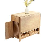 Folding Dining Table with Drawer, Mobile Butterfly Drop Leaf Design, Space Saving for 4 Chairs, Ideal for Small Spaces