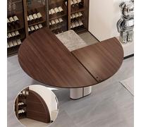 Folding Dining Table with Four-Point Foldable Round Top for Large Gatherings and Space-Saving Home Use