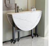 Folding Dining Table with Wheels - Expandable Butterfly Design, Space-Saving Desk for Kitchen, Dining Room, Office Use